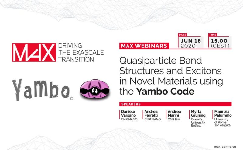 Quasiparticle Band Structures and Excitons in Novel Materials using the Yambo Code