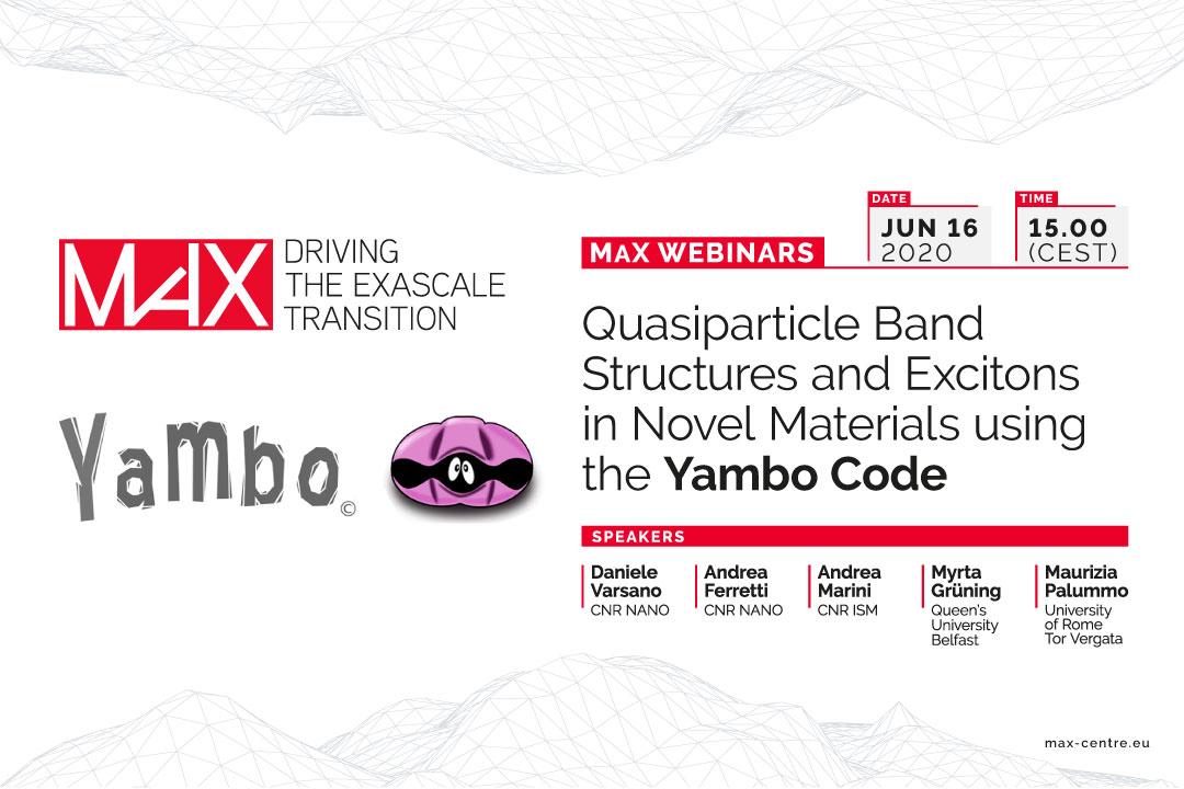 Quasiparticle Band Structures and Excitons in Novel Materials using the Yambo Code