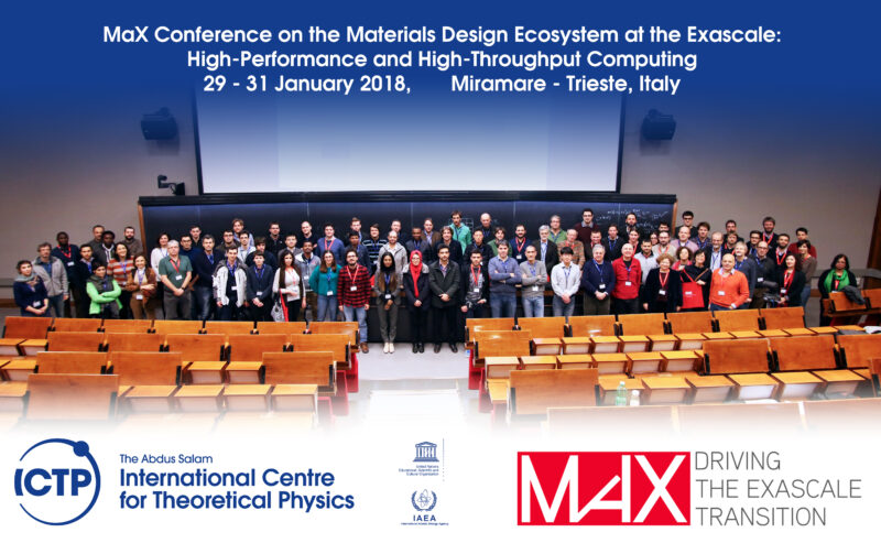 MaX Conference on the Materials Design Ecosystem at the Exascale: High-Performance and High-Throughput Computing